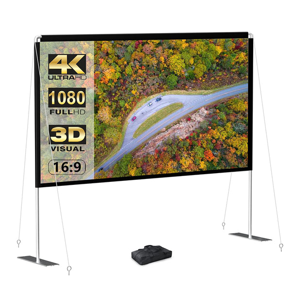 Skerell portable projector screen with stand 60inch 16:9 outdoor