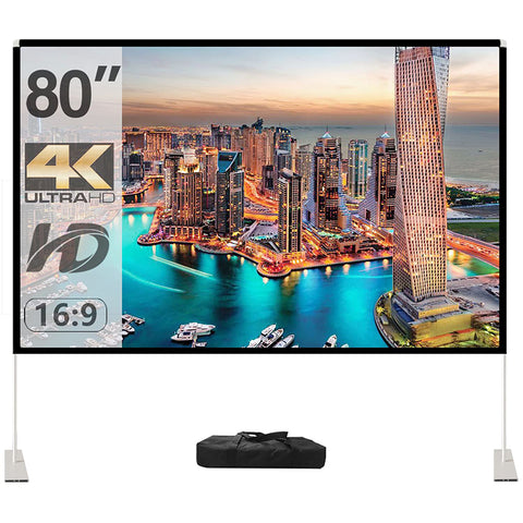 Skerell portable projector screen with stand 80inch 16:9